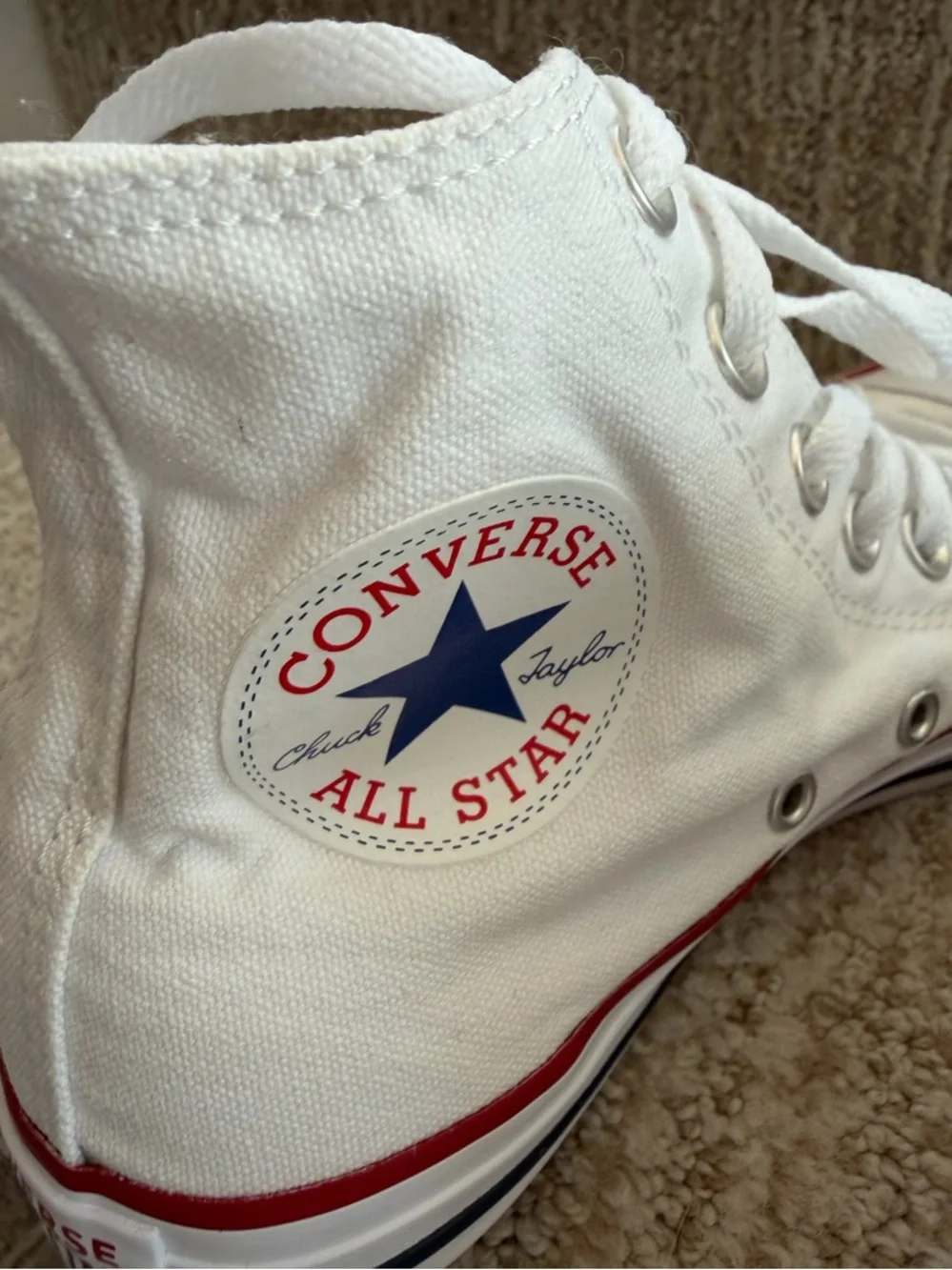 Women’s Converse Chuck Taylor All Star High Top. White. Size 6.5. - Picture 7 of 9